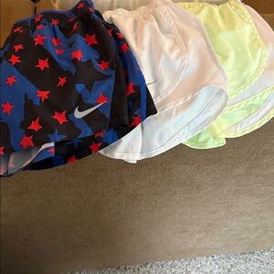 Nike Shorts Trio - Blue, White, Light Yellow